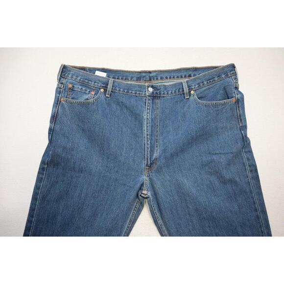 Levi's 550 Relaxed Fit Straight Blue Denim Jeans Rugged Mens Sz 50 x 30 - Picture 5 of 7